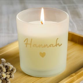 Personalised Gold Name Scented Jar Candle