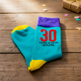 30th Birthday Funky Men's Socks