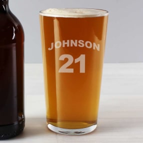 Personalised Football Shirt Pint Glass