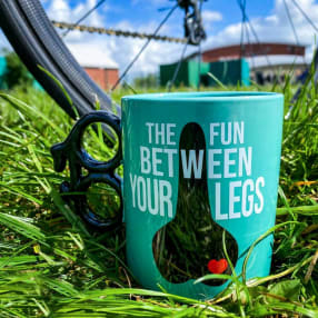Fun Between Your Legs Novelty Bike Mug