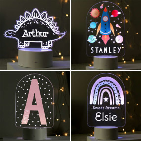 Personalised Kids Colour Changing LED Night Lights