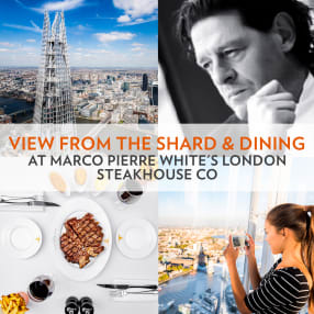 View from The Shard & Dining @ Marco Pierre White London Steakhouse Co