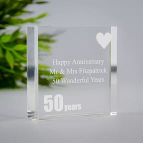 Personalised 50th Golden Anniversary Keepsake