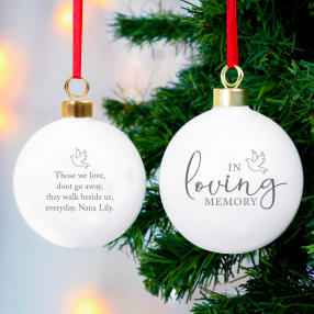 Personalised In Loving Memory Christmas Bauble