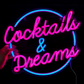 Cocktails & Dreams Neon Wall Light