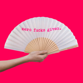 Zero Fucks Given Hand Fan