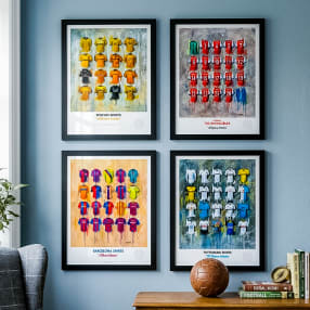 A3 Framed Football Shirt History Prints