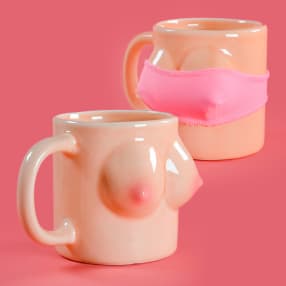 Boob Mug with Removable Bra