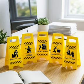 Personalised Desk Warning Sign
