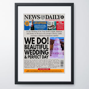 Personalised "Wedding" Newspaper Front Page