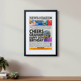 Personalised "Birthday" Newspaper Front Page