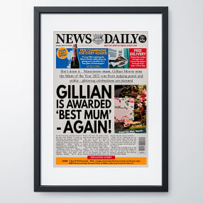 Personalised "Mother's Day" Newspaper Front Page
