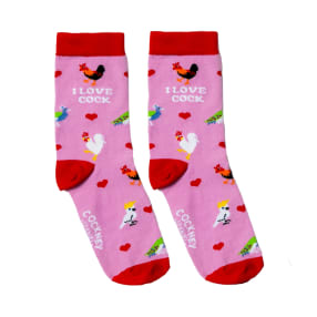 I Love Cock Novelty Ladies Socks
