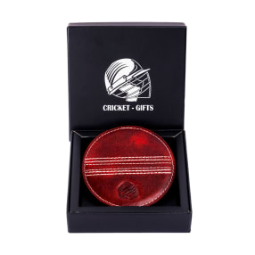 Cricket Red Buffalo Leather Coaster
