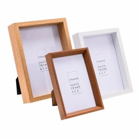 Set of 3 x Contemporary Photo Frames - 3 Colours