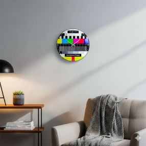Testpage Dome Glass Multicolour Wall Clock
