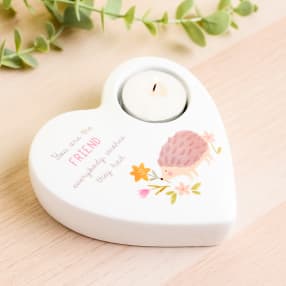 Love Life Ceramic Friend Tea Light Candle Holder