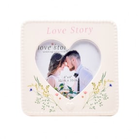 Love Story Ceramic Photo Frame