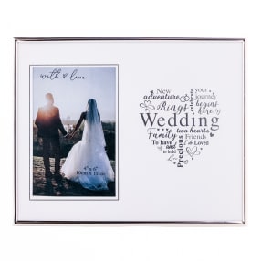 Wedding Silver Heart Photo Frame