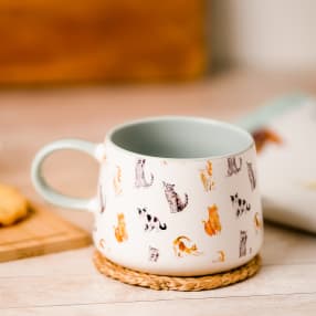 Ling Designs Cat Pattern Ceramic Mug