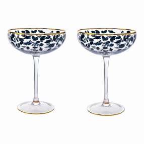Set of 2 Leopard Print Cocktail Glasses