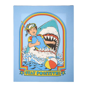 Stay Positive Canvas Plaque by Steven Rhodes
