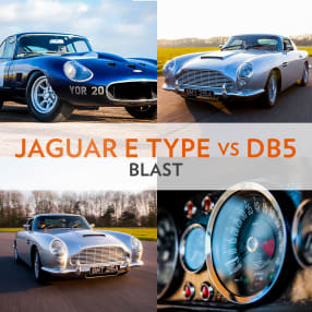 Jaguar E Type Vs DB5 Blast