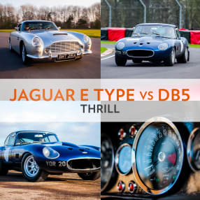 Jaguar E Type Vs DB5 Thrill