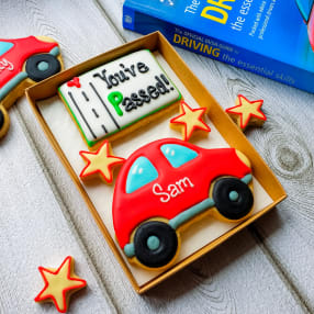 Personalised "You've Passed!" Driving Hand-Iced Cookie Letterbox Gift