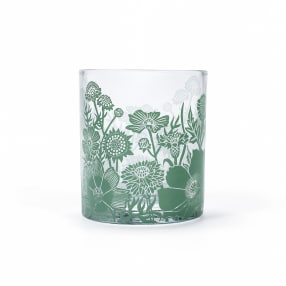 Kate Heiss Woodland Green Glass Tumbler