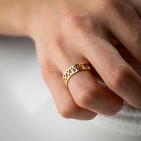 Personalised Roman Numeral Ring
