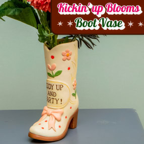 These Boots are Made for Dancing Cowgirl Boot Vase