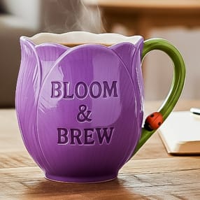 "Bloom & Brew" Tulip Mug
