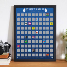 100 Things To Do With Dad Scratch Poster