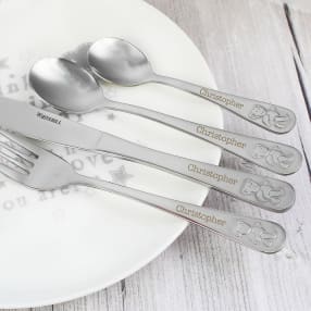 Personalised Teddy Cutlery Set