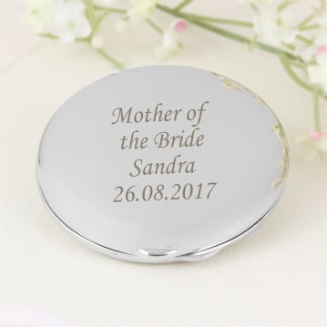 Personalised Circle Compact Mirror