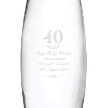 Personalised 40 Bullet Vase