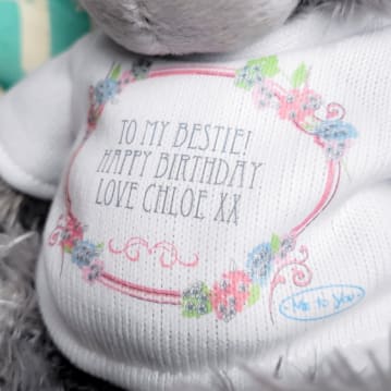 personalised me to you bear with t shirt