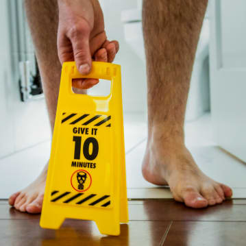 Funny Warning Sign- Satisfying Poo