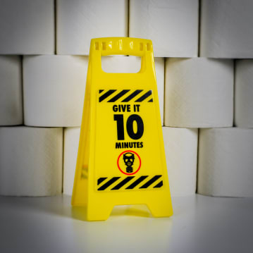 Funny Warning Sign- Satisfying Poo