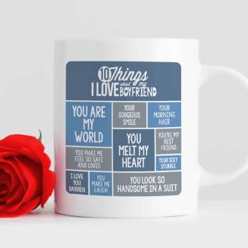 Personalised 10 Things I Love About My Boyfriend Mug
