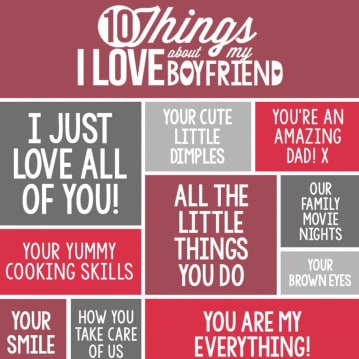 Personalised 10 Things I Love About My Boyfriend Mug