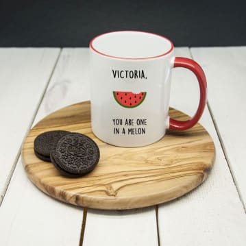 Personalised 'You Are One In A Melon' Mug