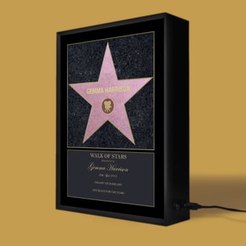 Personalised Walk of Stars Light Box