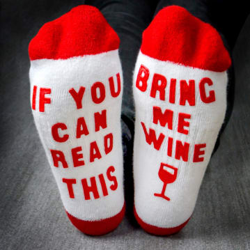 if you can read this bring wine socks