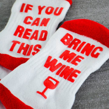 if you can read this bring wine socks