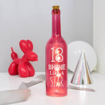 18th birthday star light bottle lamp