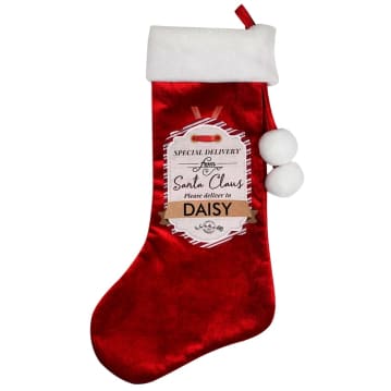 Personalised Special Delivery Luxury Stocking