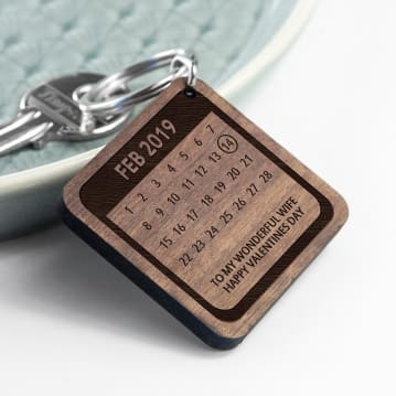 Personalised A Day To Remember Wooden Keyring