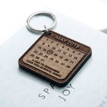 Personalised A Day To Remember Wooden Keyring